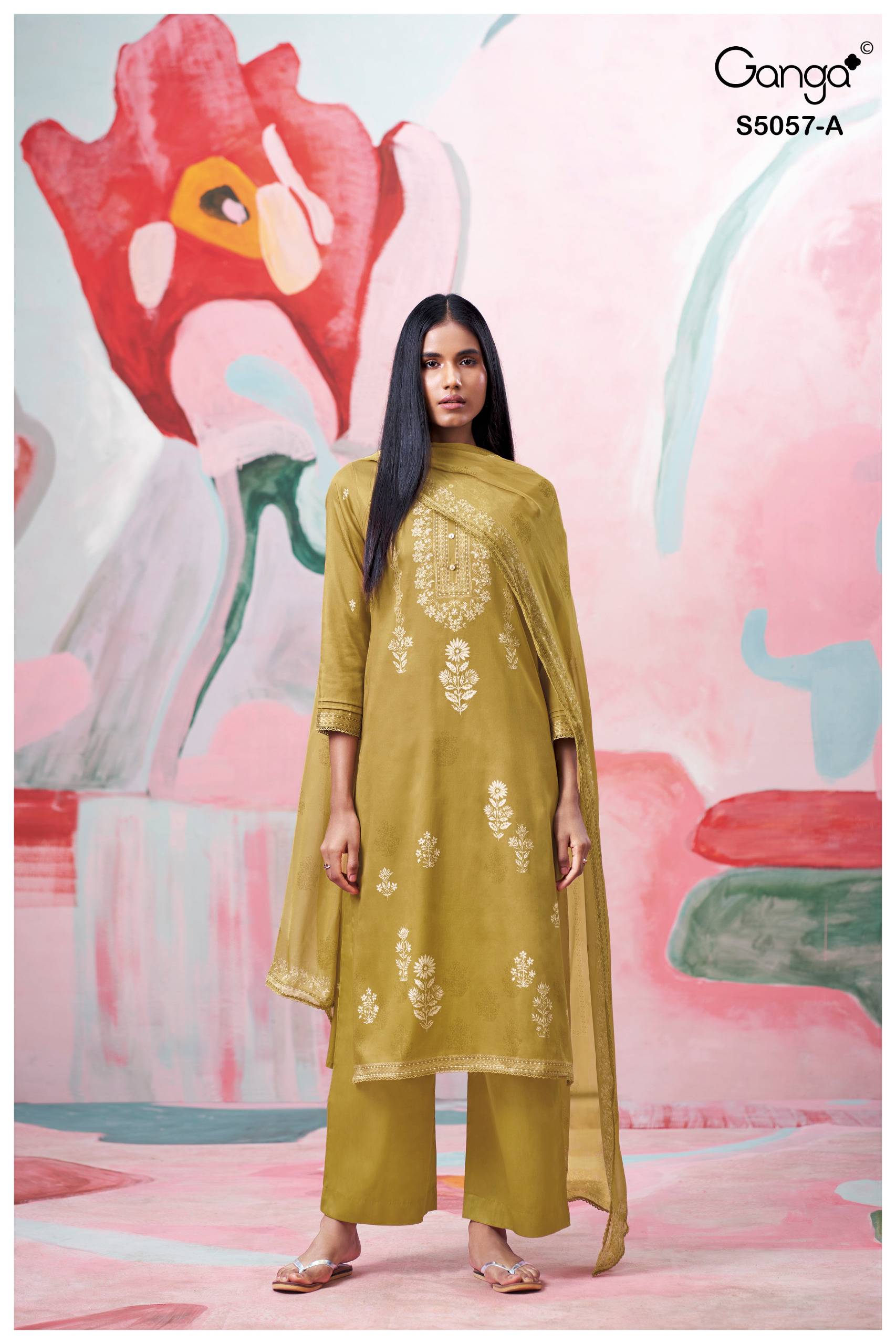 DEYRA 5057 SERIES BY GANGAFASHION Stylish Beautiful Colourful COTTON SATIN Dresses At Wholesale Price